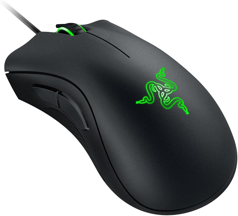 Razer Deathadder Essential (2021) - Kabelgebundene Gaming-Maus Mit Optischem Sensor Mit 6400 DPI (5 Programmierbare Tasten, Ergonomischer Formfaktor, 10 Millionen Klicks Lebensdauer) Schwarz