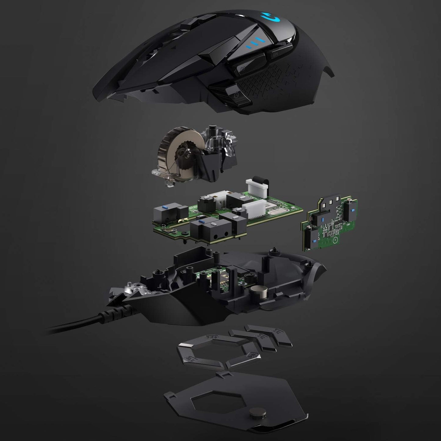 Logitech G502 HERO High-Performance Gaming-Maus Mit HERO 25K DPI Optischem Sensor, Rgb-Beleuchtung, Gewichtstuning, 11 Programmierbare Tasten, Anpassbare Spielprofile, Pc/Mac - Schwarz