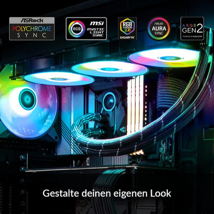 ARCTIC Liquid Freezer II 420 A-RGB - Multi-Kompatibler All-In-One CPU AIO Wasserkühler Mit A-RGB, Effiziente Pwm-Gesteuerte Pumpe, Lüftergeschwindigkeit: 200-1900 RPM, LGA1700 Kompatibel