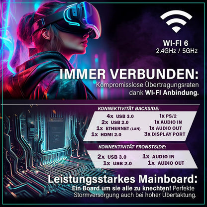 Greed® MK2 Pro - High End Gaming PC - Intel Core I7 12700F + Nvidia Geforce RTX 5070 12GB - Schneller RGB Computer + 4K Rechner Mit 5,2 GHZ - 32 GB DDR4 RAM - Wasserkühlung - 1TB SSD - WLAN + W11 Pro
