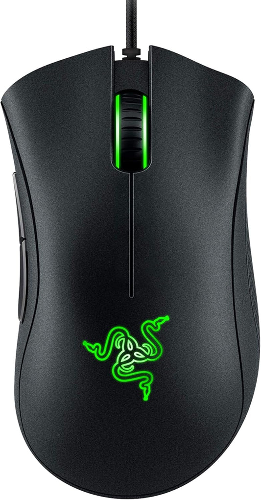 Razer Deathadder Essential (2021) - Kabelgebundene Gaming-Maus Mit Optischem Sensor Mit 6400 DPI (5 Programmierbare Tasten, Ergonomischer Formfaktor, 10 Millionen Klicks Lebensdauer) Schwarz