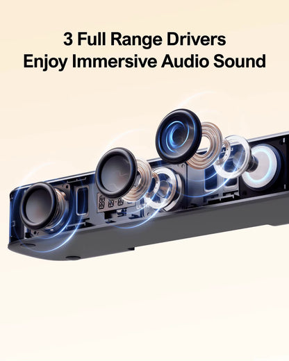 330W 7.1Ch Virtual Surround Soundbar,Tv Sound Bar with Subwoofer and 4 Surround Speakers, Smart App Control, Aura A40